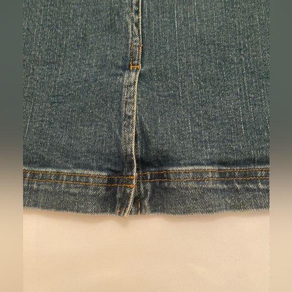 Jones Sport stretch denim blue jean skirt sz 8 GUC - Picture 7 of 12